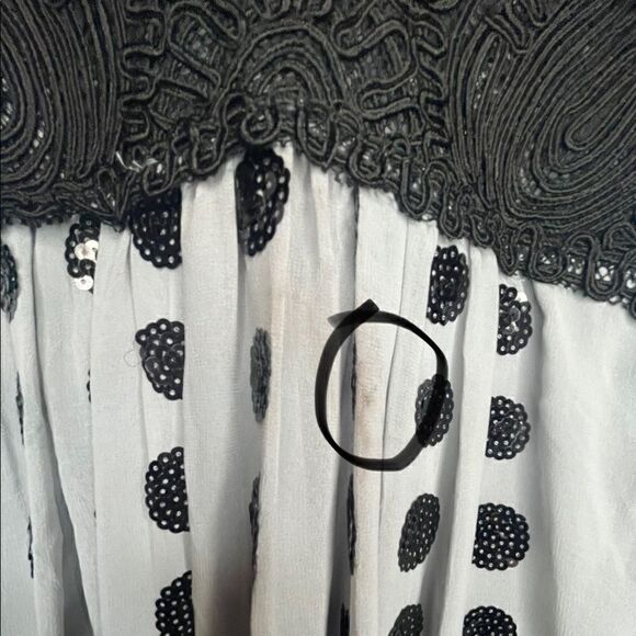 Sue Wong Nocturne Sequined Dress w/ Scoop Neck & Lace Top Size 2 - Picture 14 of 15